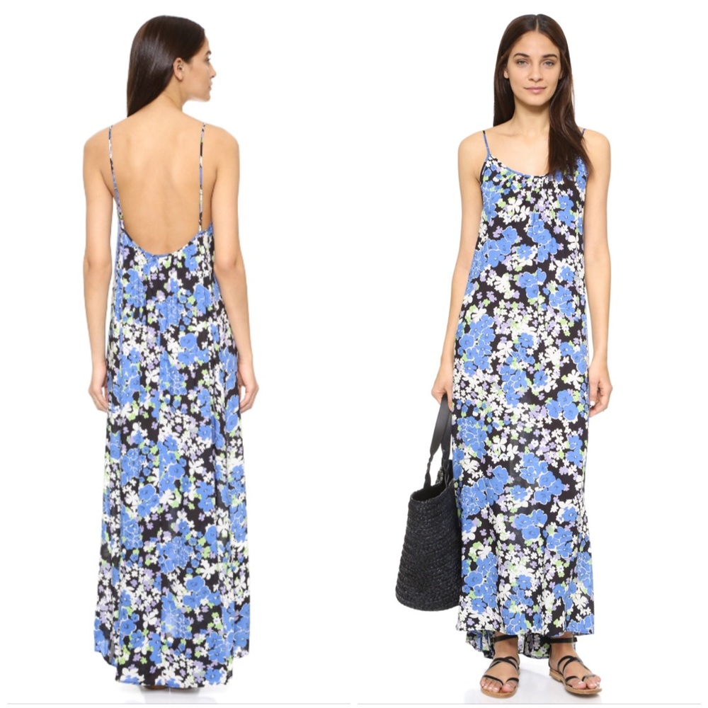 Wildfox Blue Bouquet Margarette Dress